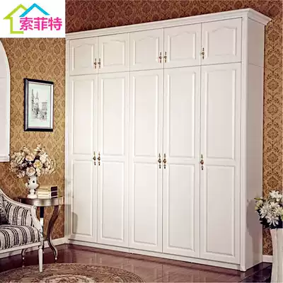 Beijing Chaoyang District whole house high end custom European whole cloakroom with storage cabinet European and American solid wood wardrobe