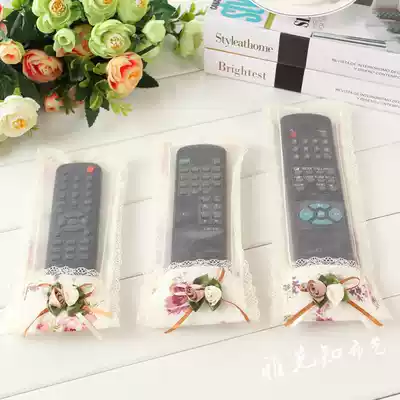 Creative pastoral fabric lace remote control cover remote control bag TV protective cover remote control remote control cover
