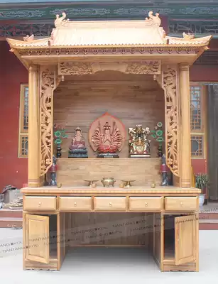 Plain roof Buddhist niches can be assembled in Buddha temples, Shen Lou, Buddhist temples, camphor wood, Buddhist niches
