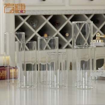 Sugar cube glass lamp shade wedding path guide vase lucky bamboo