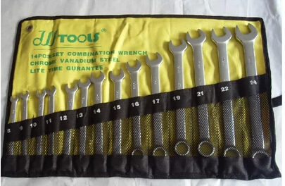 14pcs Plum Blossom Open End Wrench Tools Motorcycle Maintenance Tools