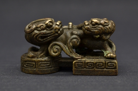 Double Dragon Dragon Tandem Pearl Print Bronze Printed Gold Stone Seal Engraving Seal Bronze Seal Pure Bronze Gift