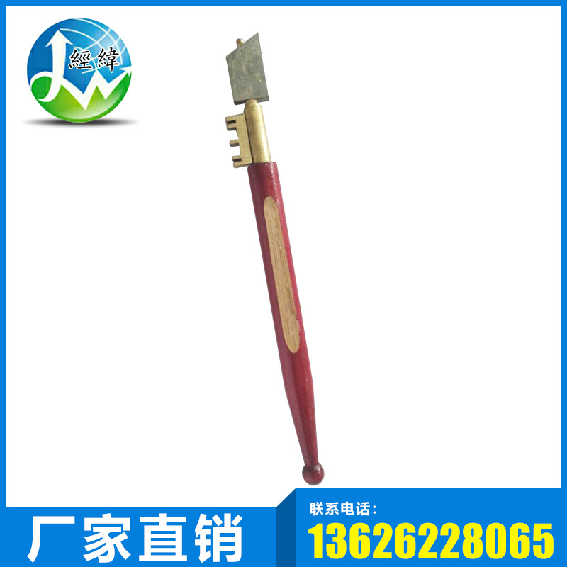 Manufacturer direct sale universal old red wood handle diamond glass knife compasses glass knife