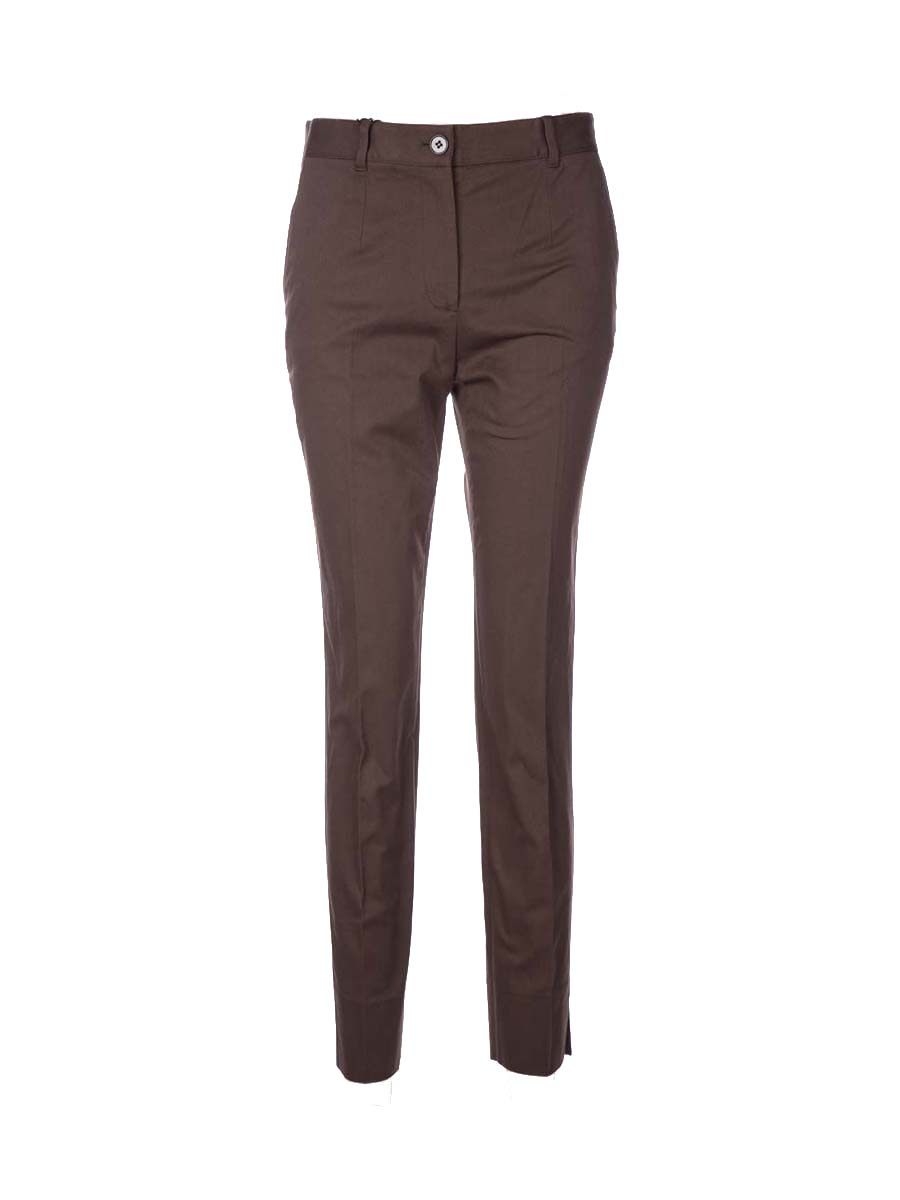 Dolce&Gabbana 咖啡色直筒休闲长裤