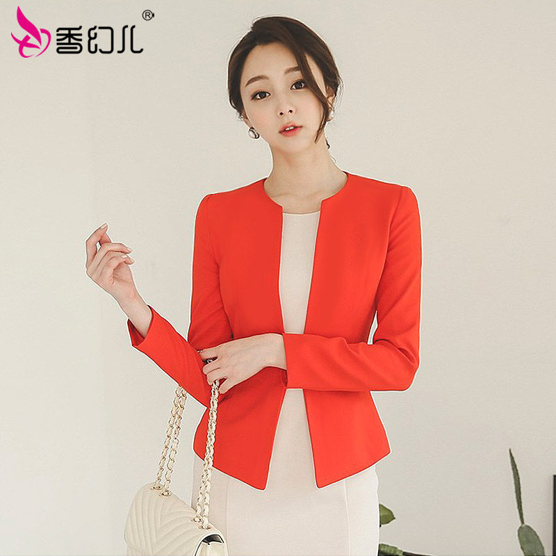 (Custom-made) Incense Phantom Petty Suit Woman skinny Spring Costume Woman Professional Dress Beautician training lecturer to wear 9948