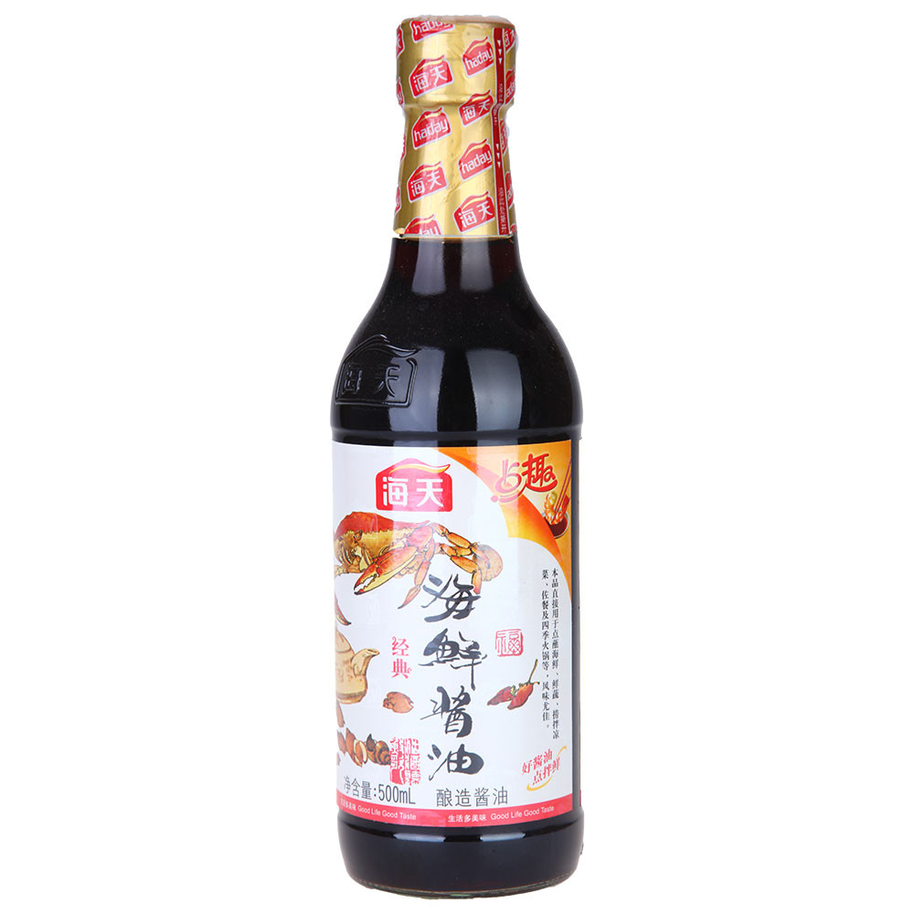 海天海鲜酱油500ml/瓶装 1号店厨房优质调味品佐料经典调味料