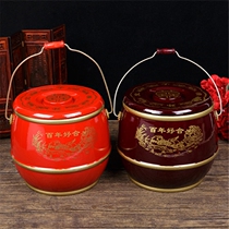 Childrens bucket Large wooden single bucket toilet Childrens bucket Treasure bucket Wedding wedding woman bride dowry makeup supplies