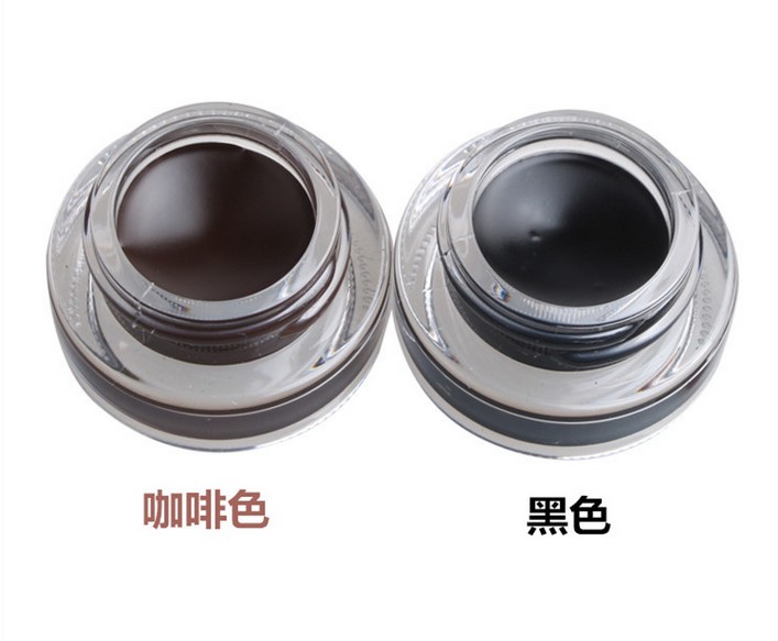 包邮正品2个眼线膏黑咖啡不晕染防水易上妆彩妆眼线美妆配眼线刷