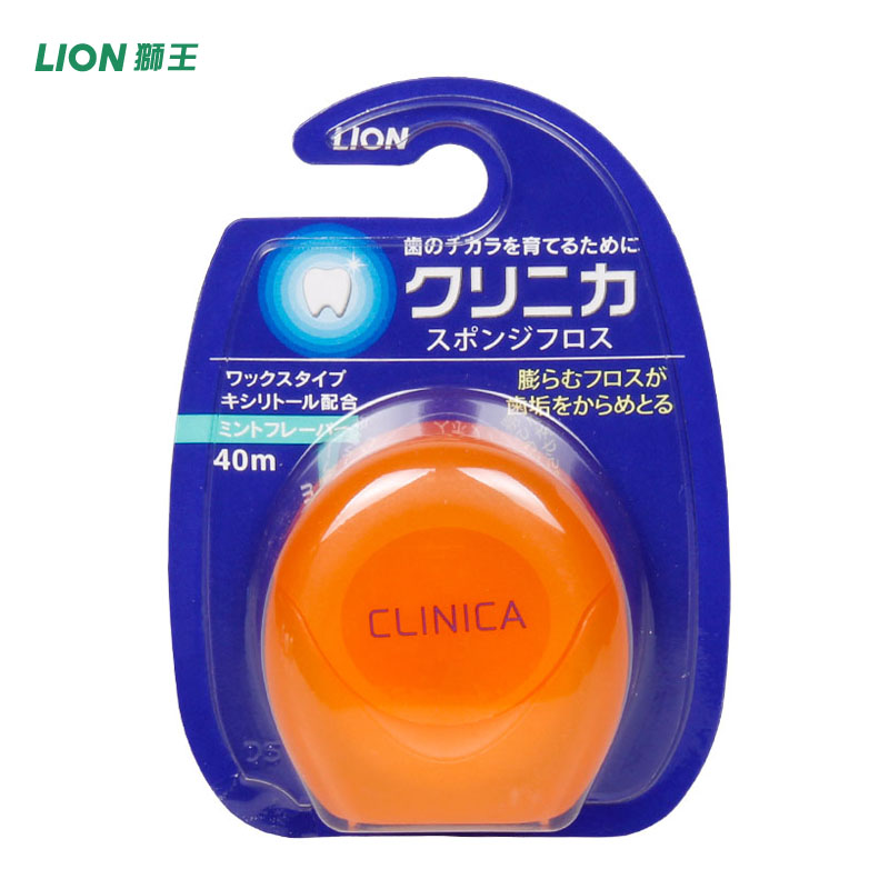 日本原装进口LION/狮王CLINICA尼龙质牙线牙签超细清洁牙缝