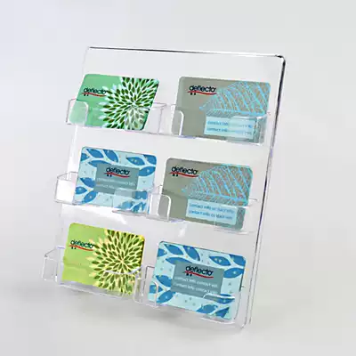 Creative hanging business card box multi-layer business card holder office wall six-grid business card box transparent desktop business card rack