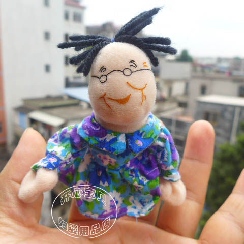 Fancy Dress Mom Old Mother-In-Law Old Grandmother Finger Puppet Toys Old Mom Finger Puppet Parenting Game Props