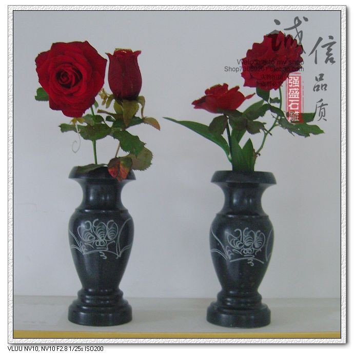 Cemetery special vase Special stone carving vase bluestone vase indoor flower arrangement vase for worshiping god vase