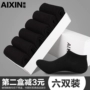 Vớ đen nam mùa hè vớ đen thuần vớ vớ cotton vớ ngắn ống mỏng phần nam ngắn vớ cotton nam mùa hè thấp vớ 