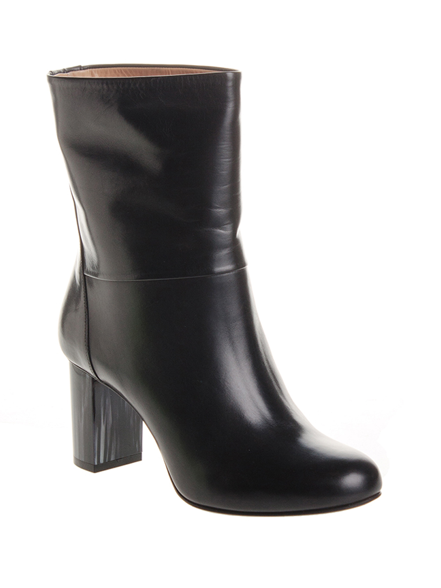 Nine West/玖熙 黑色尖头粗跟中筒靴