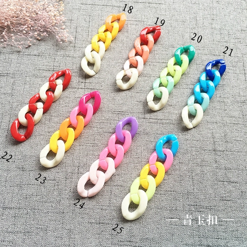 Акриловая пластиковая цепь, цепочка, аксессуар, многоцветные аксессуары, DIY