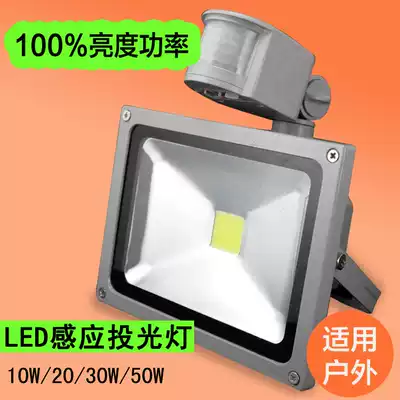 Human body induction flood light led square flood light Advertising light Wall light Tree light 10W20W30W50w70w100w