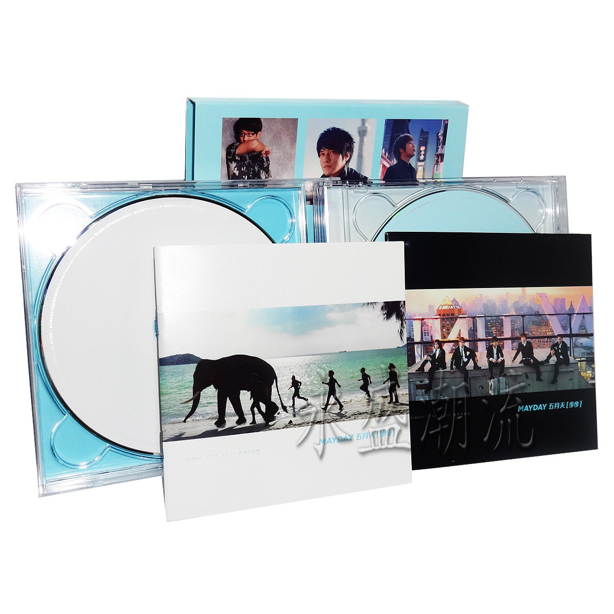 现货 五月天:步步 自选作品辑 一路有你版2CD+5卡贴+筒装海报
