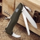 Vickers VICTORINOX Quân đội Thụy Sĩ Dao Hunter Olive xanh Frosted mặt 0.8873.4 dao quân đội thụy sĩ cao cấp Swiss Army Knife