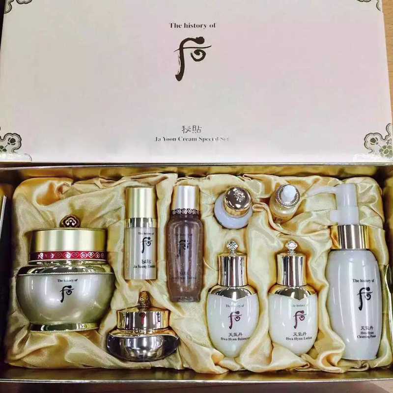 The history of whoo/后密贴秘贴自润面霜60ml套盒 送8中样