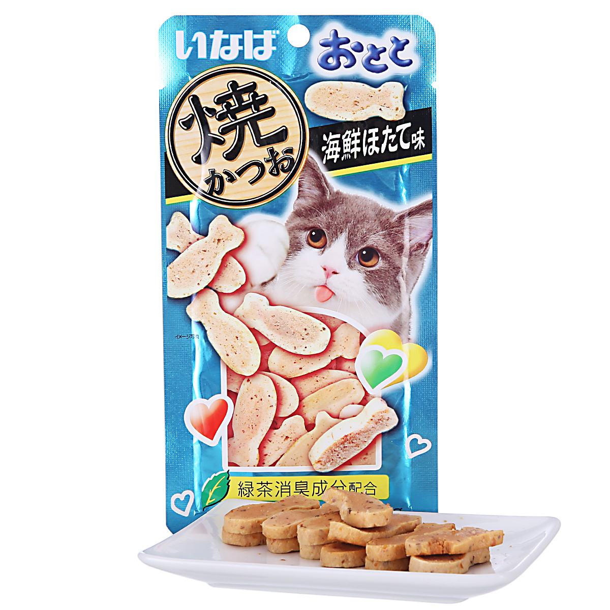 波奇网 宠物猫零食鲜封包猫湿粮伊纳宝海鲜扇贝味30g拌饭猫湿粮