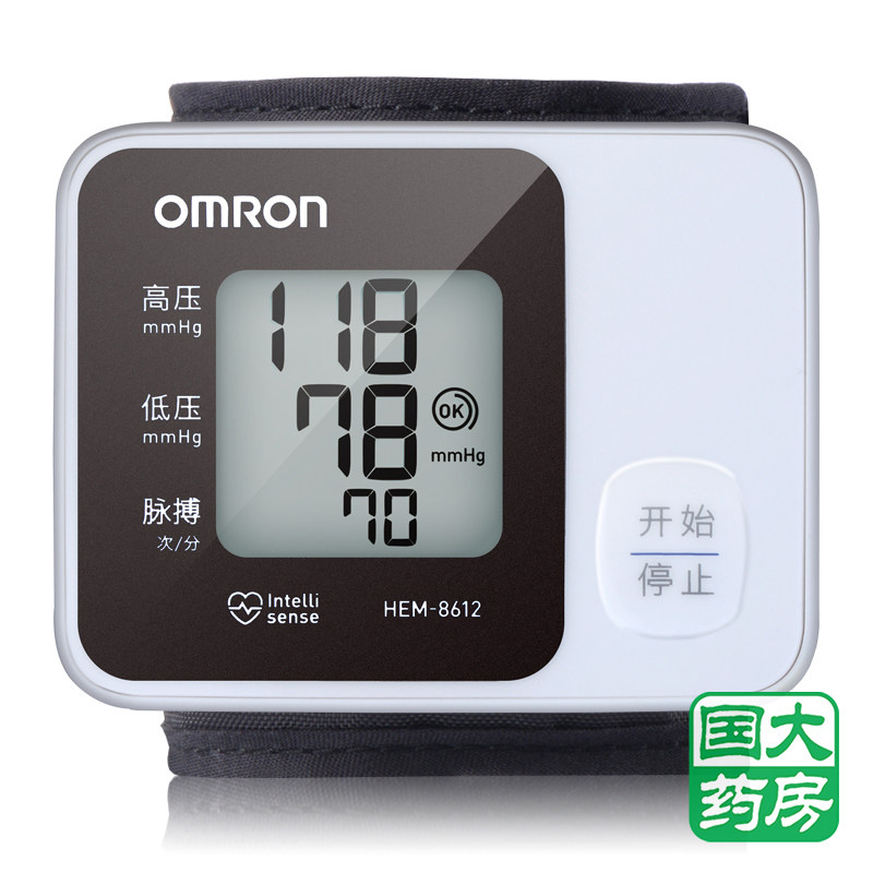 欧姆龙电子血压计手腕式HEM-8612智能全自动家用测血压精准测量