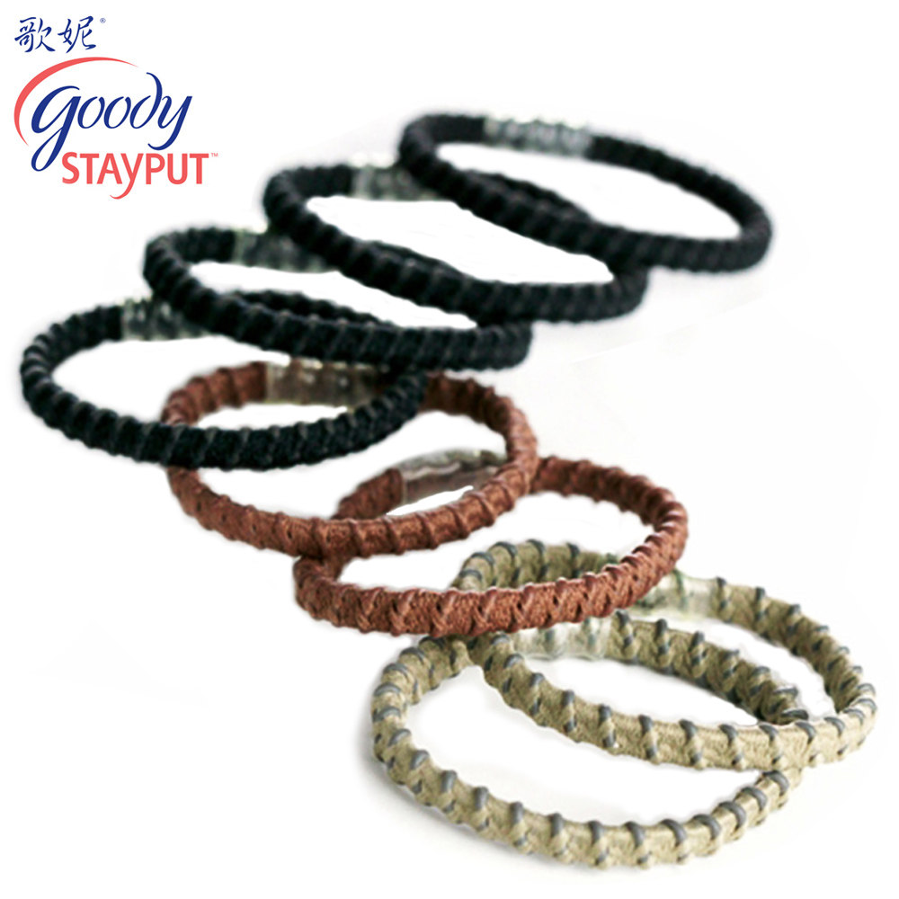 正品 美国Goody歌妮发圈 stayput技术运动防滑 橡皮筋 发绳 加粗