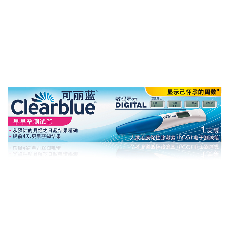 clearblue可丽蓝 早早孕电子测式笔 1支装（显示已怀孕周数）