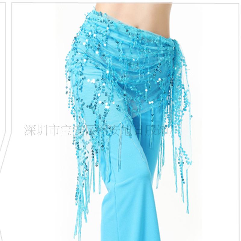 Belly dance bright sheet Triangular Towel Waist Chain Special price belly leather Belly Leather Dance Hip-Hip Towel Belt