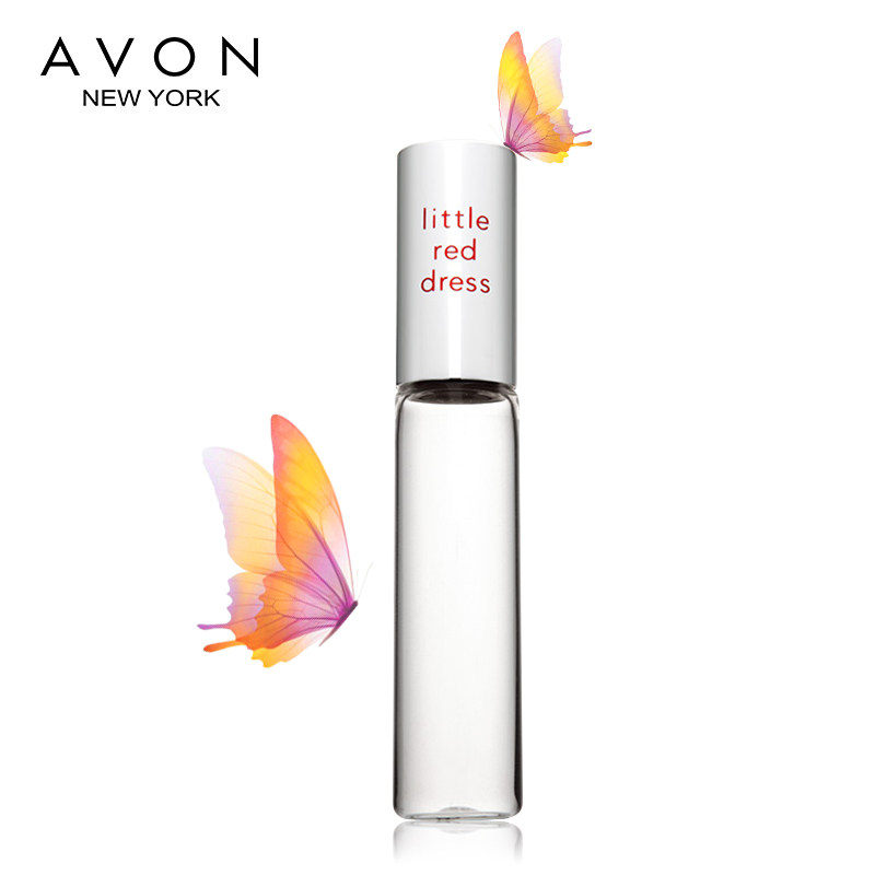 avon/雅芳小红裙走滚珠香水女士9ml专柜男士淡香持久