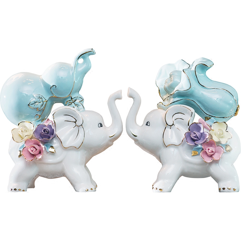 Lucky elephant furnishing articles household act the role ofing is tasted and TV ark, the opened wine ceramic decoration gifts sitting room porch decoration