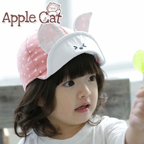 South Korea imported baby cap spring and autumn baby cute rabbit cartoon sun hat boys and girls baseball cap hat