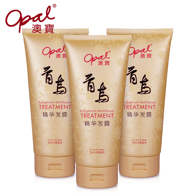 澳宝首乌发膜三件套装 清爽控油免蒸倒膜300ml*3 修复护发素