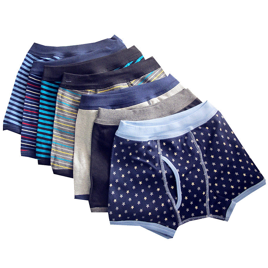 Foreign Trade Day Department Original single pure cotton spandex waist large small and medium boy boy flat angle triangular underpants safety pants with no leaping waist
