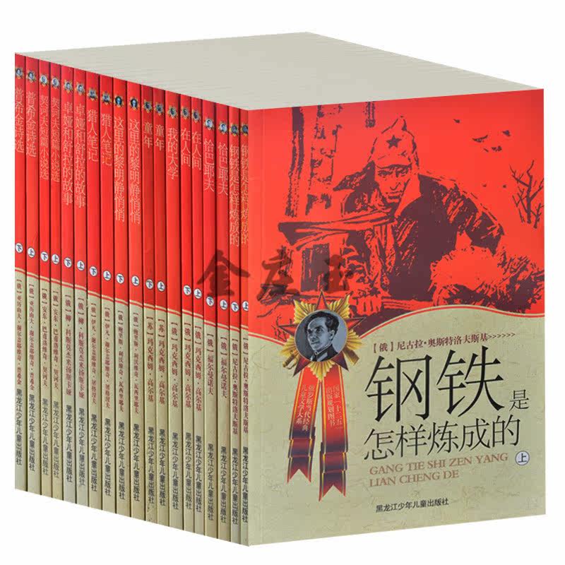 中学生世界名著套装书全19册 初中一二年级这里的黎明静悄悄我的大学童年在人间钢铁是怎样炼成的 猎人笔记 青少年语文新课标读物