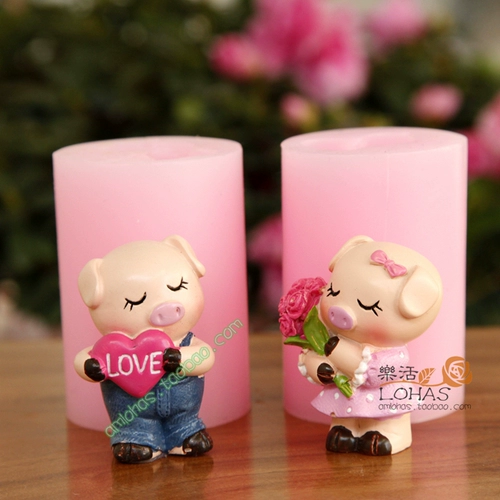 Трехмерная силиконовая форма для влюбленных, акриловый мусс, свеча, 3D, «сделай сам», мороженое