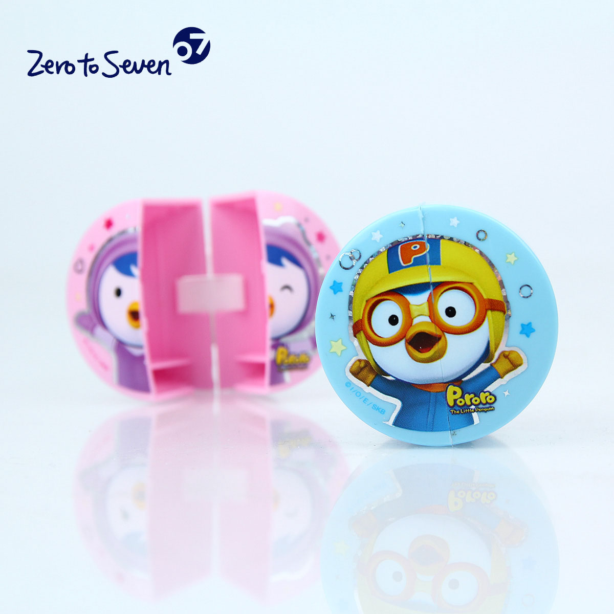 新品上市 PORORO 方便卫生自动触摸式儿童牙刷架卡通企鹅2个套装