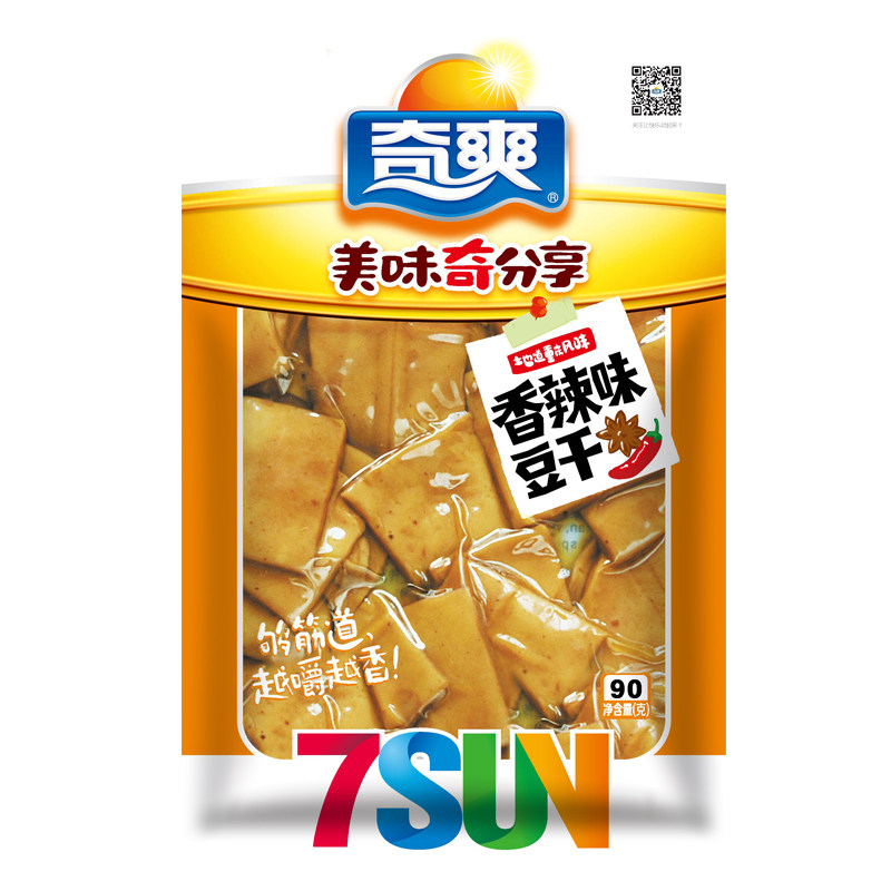 【天猫超市】奇爽香辣味豆干90g 重庆特产零食小吃豆腐干休闲食品