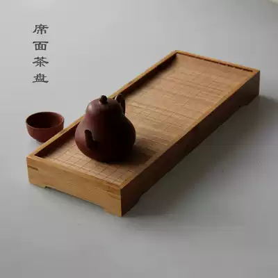 Tea tray Dry brewing table tray Kung Fu tea set Bamboo tea tray Bamboo tea sea tea table Water storage tray Tea tray Large trumpet