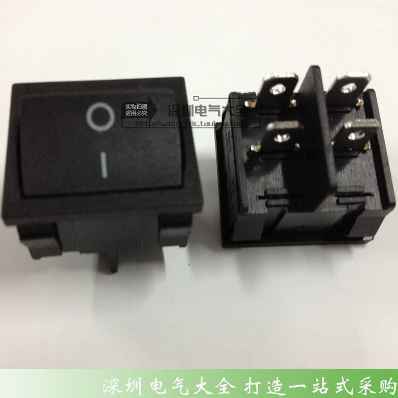 Power amplifier square power switch KCD5-2X1 boat shape switch two-gear boat type toggle button 4 feet 22X19