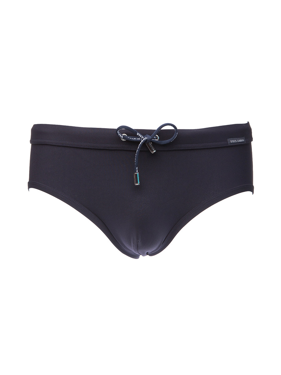 Dolce&Gabbana 深蓝色抽绳三角内裤