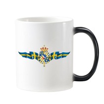 Swedish Coat Of Arms Marks Symbole Pattern Ceramic Discoloration Mark Cup Chauffage Décoloration Coupe du café Coupe du lait Coupe deau