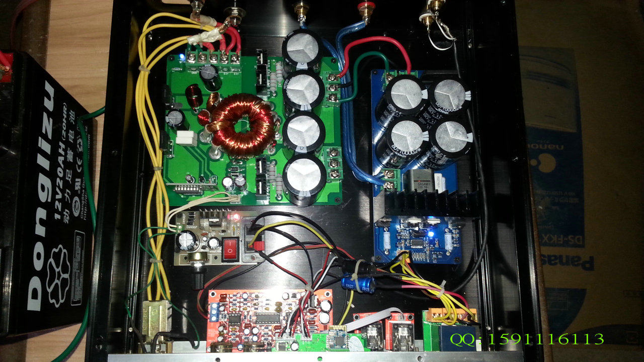 New product 220V 12V AC and DC dual-use Bluetooth high-power hifi enthusiast stage square dance power amplifier