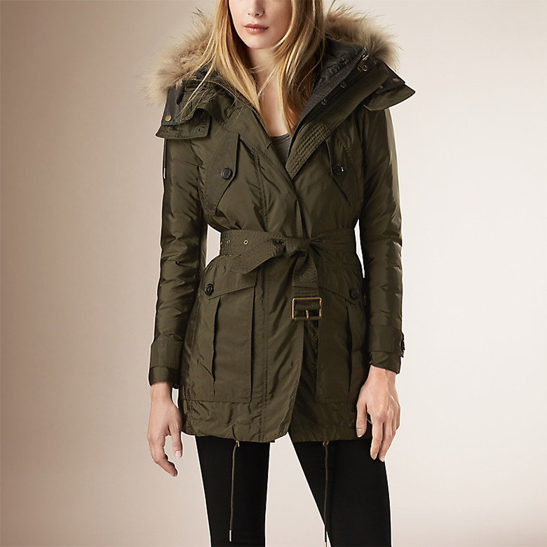 BURBERRY/博柏利皮草连帽及羽绒保暖内层风雪大衣 39896501