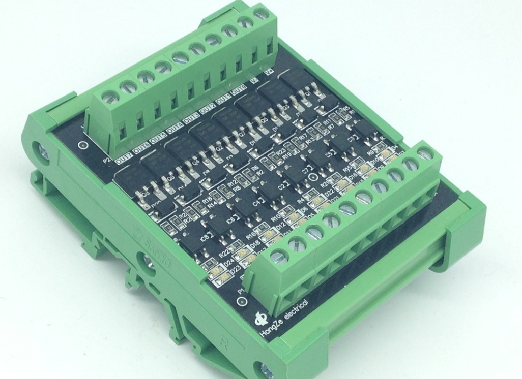 PLC enlarged board circuit board protection board transistor board output board photoelectric isolation Mitsubishi 8 road-Taobao
