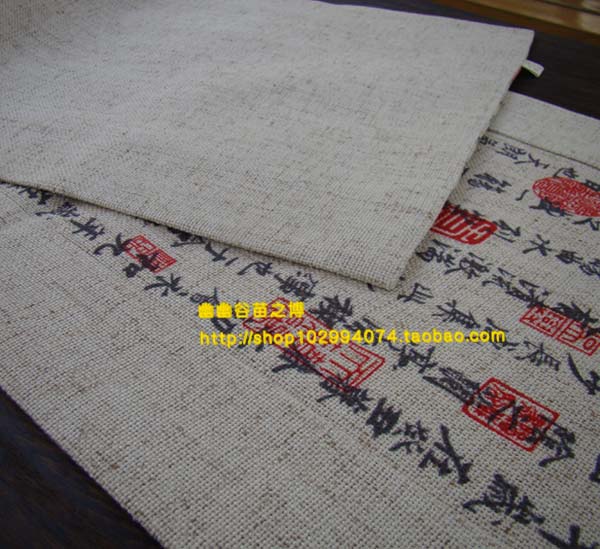 New linen tablecloth Guqin table flag Tablecloth Wang Xizhi's Lanting preface