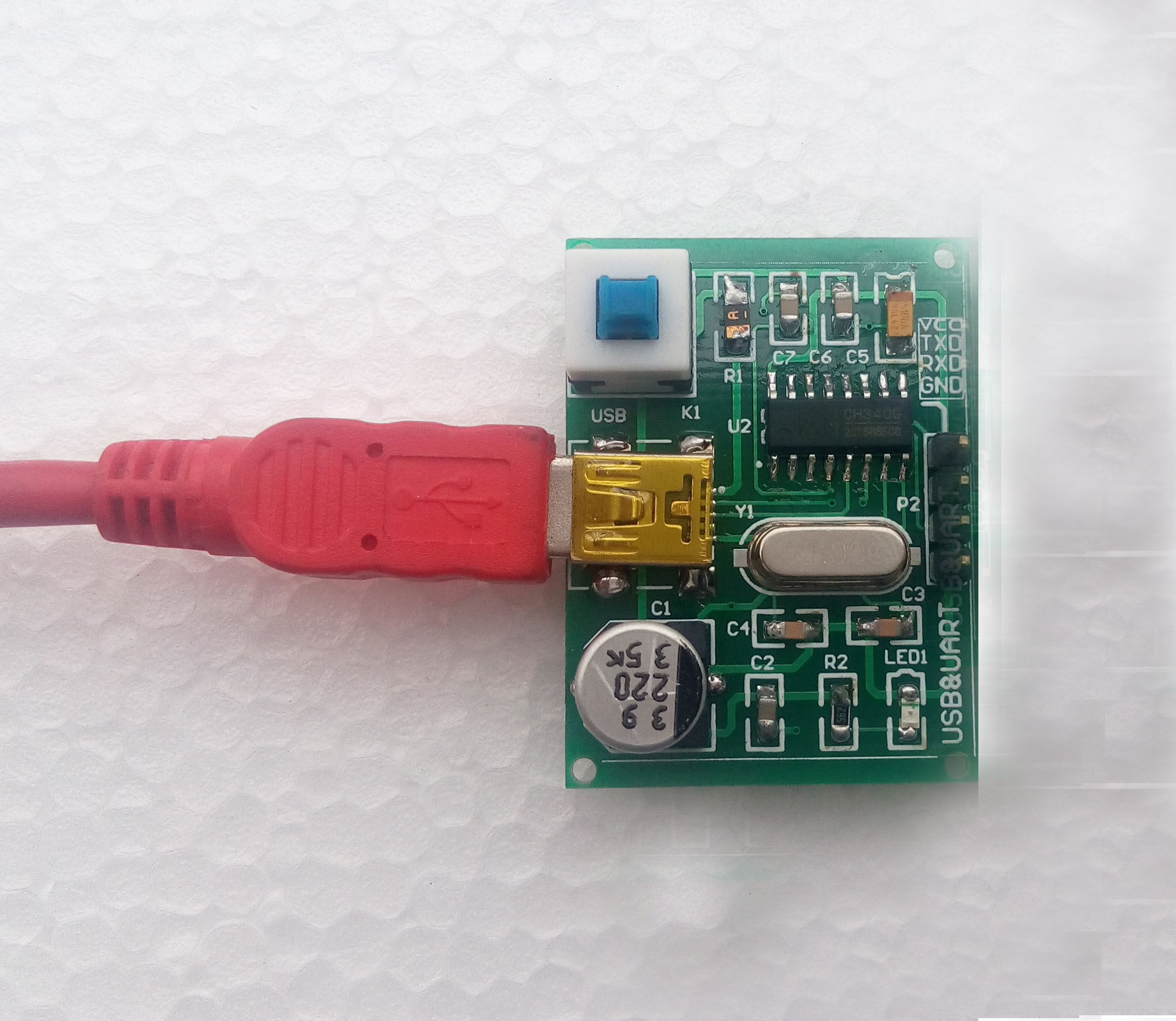 USB transfer serial port CH340GUSB transfer serial port free of driving and sending USBmini data lines