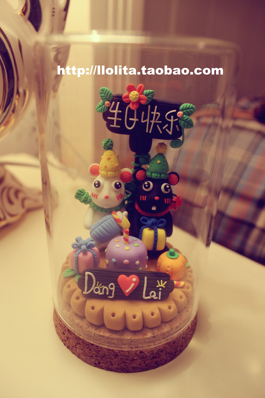 (Mouse) birthday gift creative handmade paper clay handmade cute gift customization