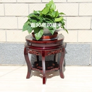 Gỗ chậu hoa phòng khách bonsai bể cá lắp đặt đơn giản châu Âu ban công nội thất gỗ rắn hoa đứng bàn hoa ngắn - Kệ