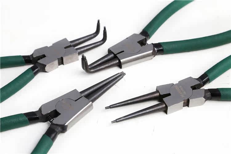 Straight head elbow spring clamp C type clasp pliers spring mounting disassembly pliers Outer-bend inner-bend pliers