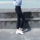 Mùa xuân và mùa hè mới eo cao Hàn Quốc quần âu phù hợp với phụ nữ lỏng lẻo chín quần thẳng quần chân chân quần dài - Khởi động cắt quần jean nữ đẹp Khởi động cắt